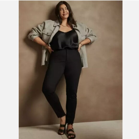 Banana Republic Mid-Rise Curvy Skinny Jeans FADE RESISTANT Black Size 28/6 RT$99 - Picture 1 of 15